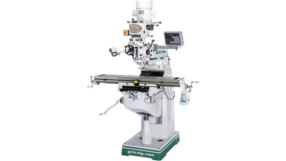 Grizzly Industrial 9in. X 49in. Vertical Mill with Power Feed and DRO G0796
