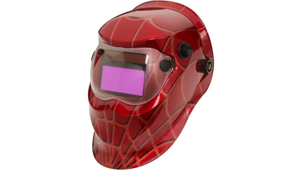 Grizzly Industrial Auto-Darkening Welding Helmet, Red T25921