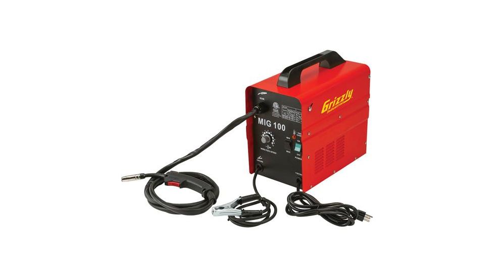 Grizzly Industrial Flux Core Mig Welder, Red G0879