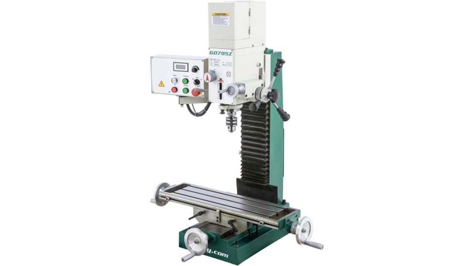 Grizzly Industrial Heavy-Duty Benchtop Mill/Drill with Variable-Speed Head G0795Z