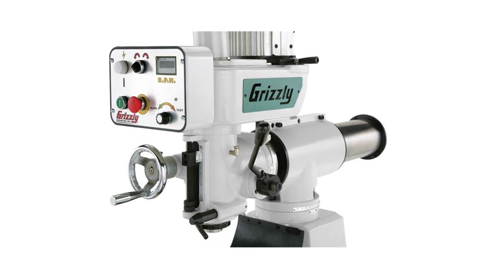 Grizzly Industrial Variable-Speed Milling Machine with Ram Head G0695