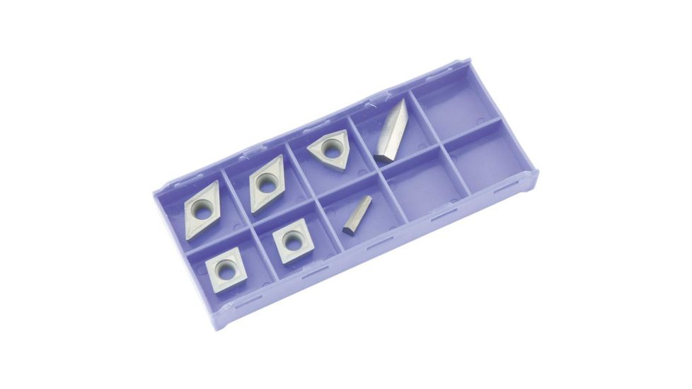 Grizzly Industrial YG6X TiN Insert Set (7) for T10295 - Aluminum T23911
