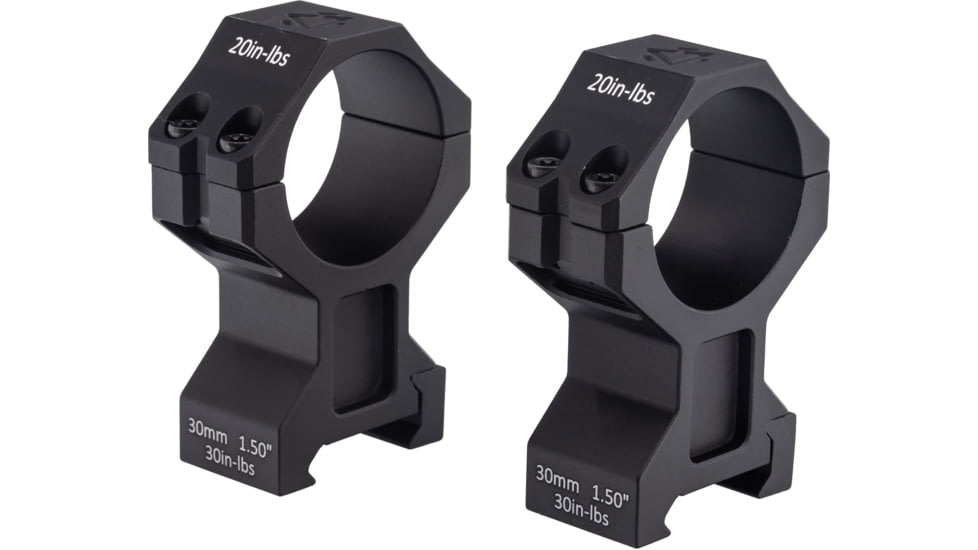 GUNNR Gulltoppr 30mm Riflescope Rings, 1.5in, Black, MON-FT15-30