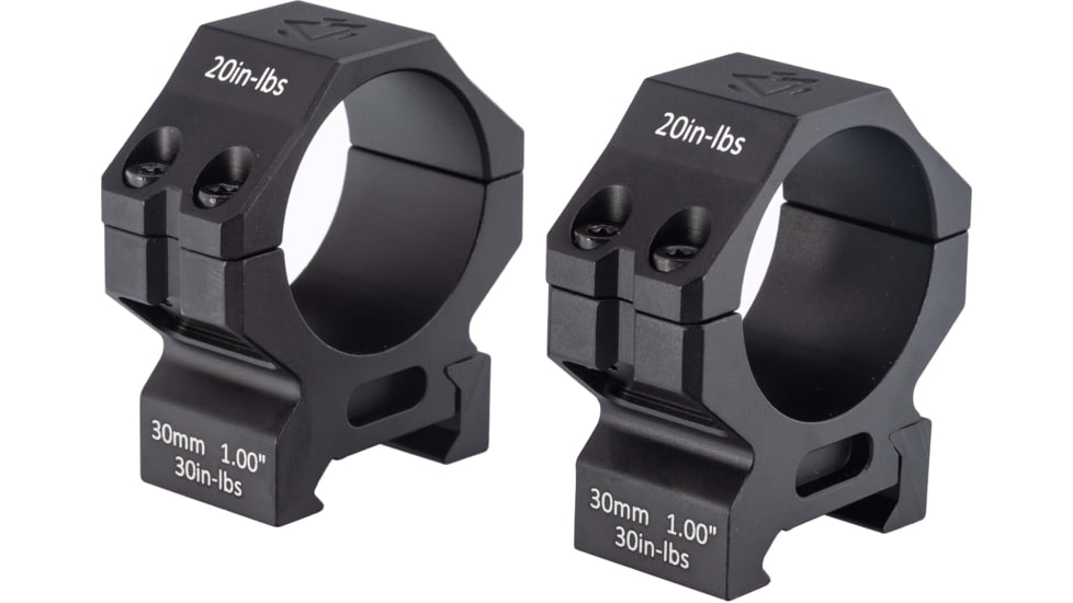 GUNNR Gulltoppr 30mm Riflescope Rings, 1in, Black, MON-FT01-30