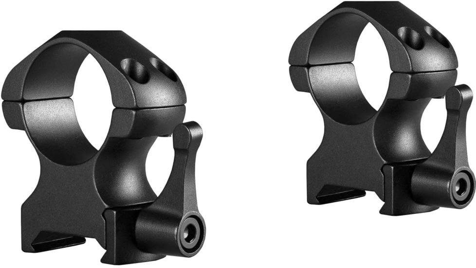 Hawke Sport Optics Precision Steel 1in Rings Weaver w/ Lever - 2-Pieces, High, Black, 23012
