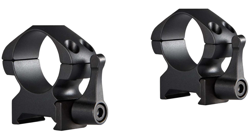 Hawke Sport Optics Precision Steel 1in Rings Weaver w/ Lever - 2-Pieces, Medium, Black, 23011