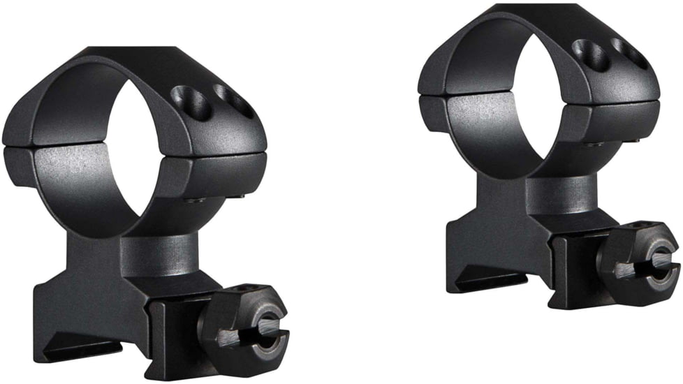 Hawke Sport Optics Precision Steel 1in Rings Weaver w/ Nut - 2-Pieces, High, Black, 23002