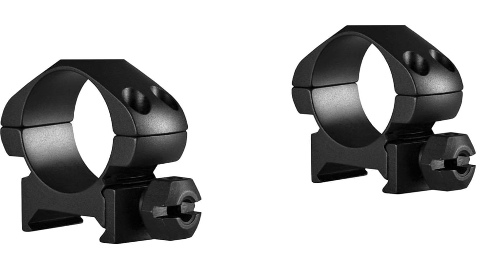Hawke Sport Optics Precision Steel 1in Rings Weaver w/ Nut - 2-Pieces, Low, Black, 23000