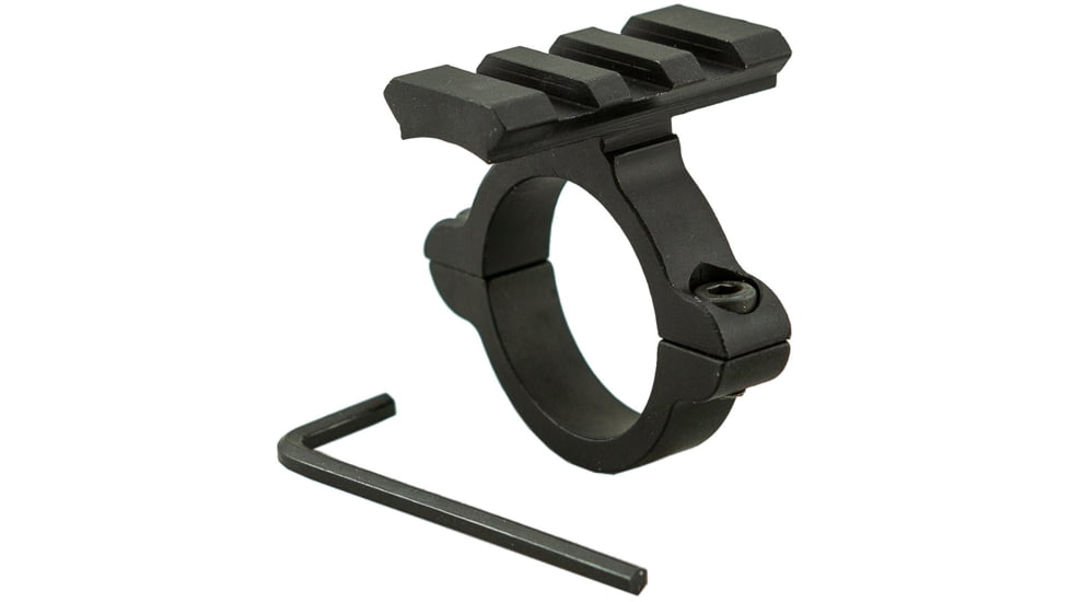 Hi-Lux Optics 30mm Lock Ring with Rail, Matte Black, 30LRWR