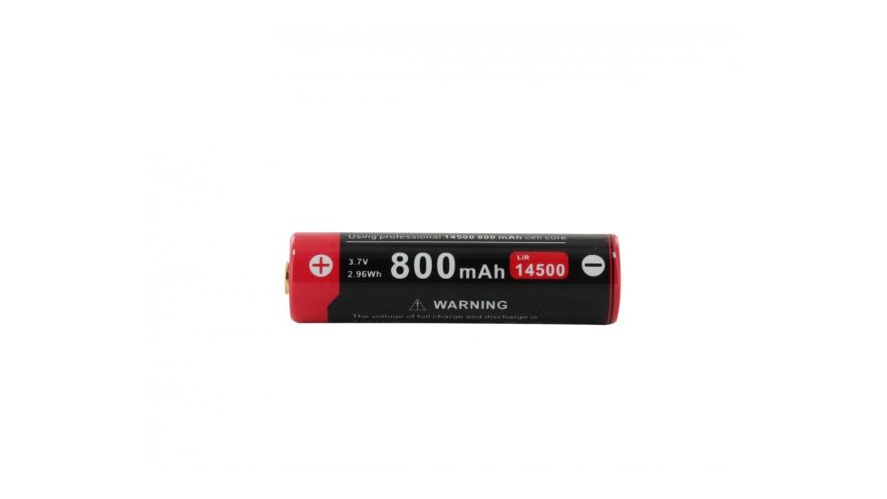 Klarus 14500 800mAh 3.7V Protected Lithium Ion Button Top Battery, Black KLARUS-LIR-14501