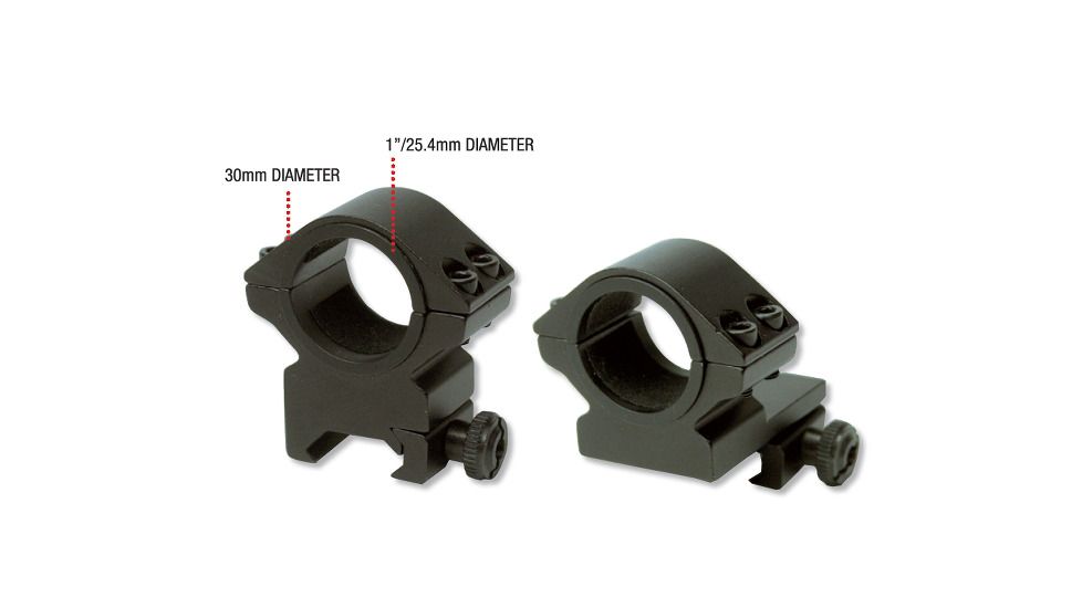 Konus Aluminum Mounting Rings for Rifle Scopes 52mm or Smaller Objective Diameter 7218
