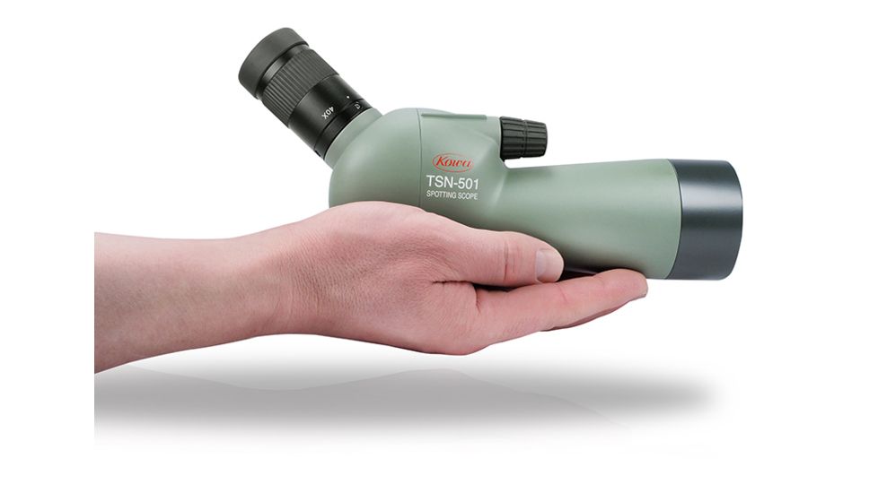 Kowa TSN-501 50mm Angled Spotting Scope w/ 20-40x Zoom Eyepiece, Green, Compact, TSN-501