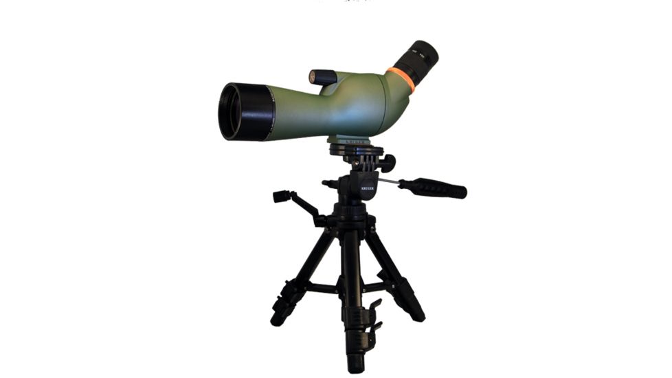 Kruger Optical Back Country Compact 15-45x60 Angled Spotting Scope, Green, 66395