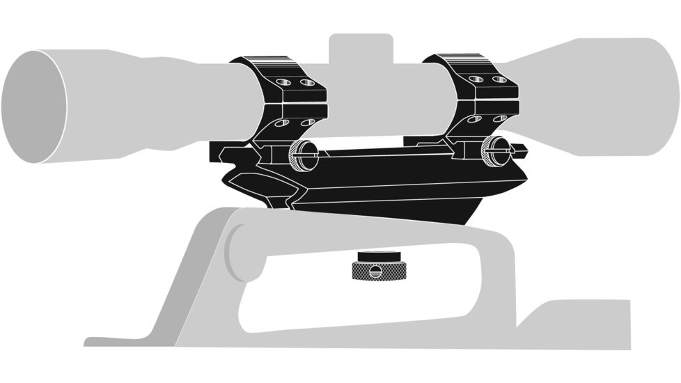 Kwik-Site See-Thru Mount For AR15 Weaver KSNM16, EDEMO1