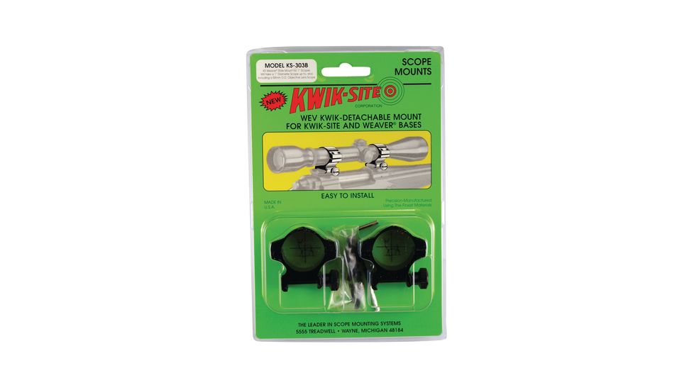 Kwik-Site Weaver Style Rings Medium To 44mm Objective Black