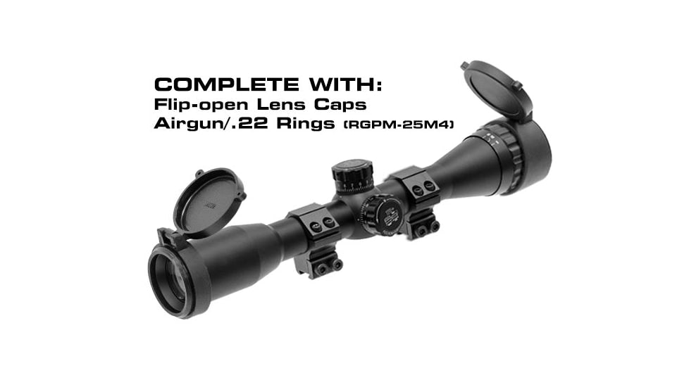 Leapers UTG 4X32 1in. True Hunter Scope, AO, TF2+, Airgun Rings, _x000D_ SCP-U432AODT2