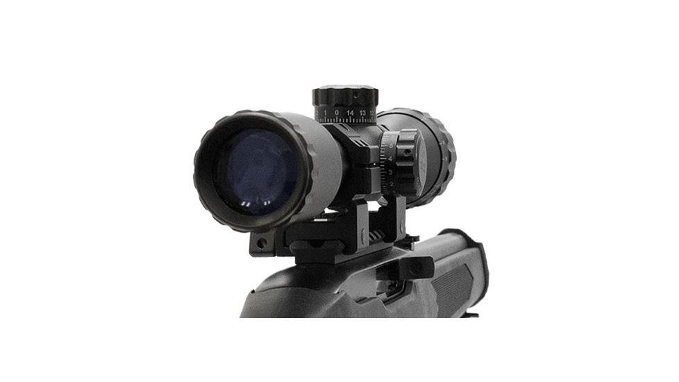 Leapers UTG 4X32 1in. True Hunter Scope, AO, TF2+, Mil-dot, w/ Rings, _x000D_ SCP-U432AOWT2