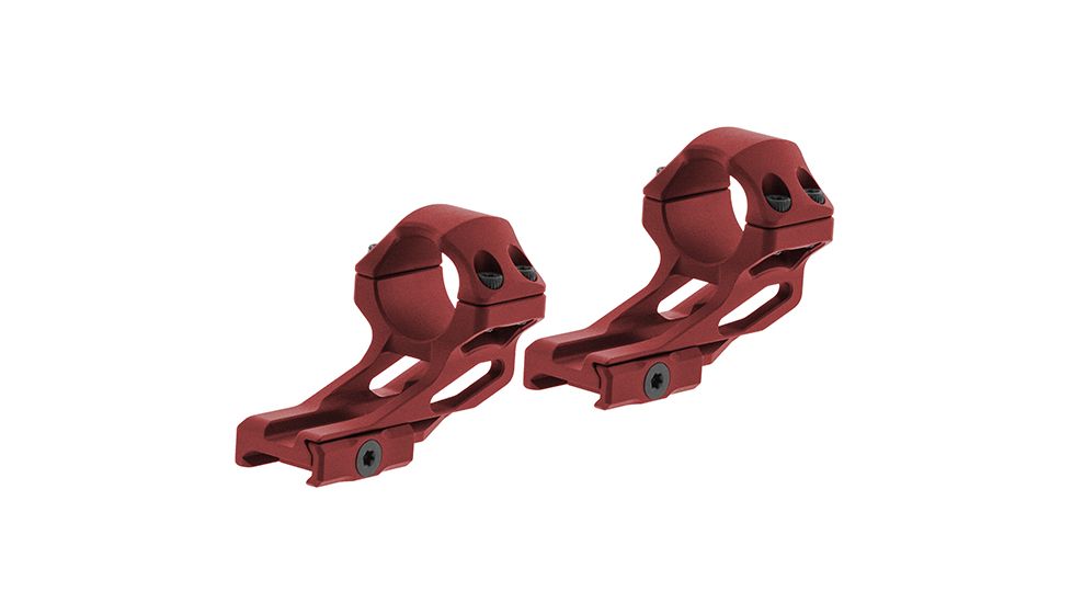 Leapers UTG Accu-Sync 1in High Profile 37mm Offset Pic. Rings, Red Anodize AIR122SAR