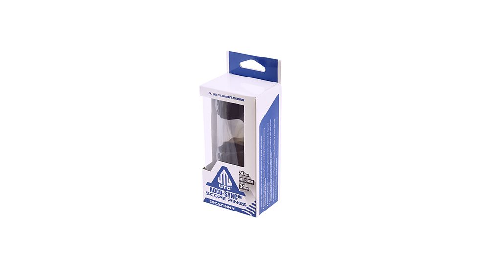Leapers UTG Accu-Sync 30mm Medium Profile 34mm Offset Pic. Rings, Blue Anodize AIR31834AB