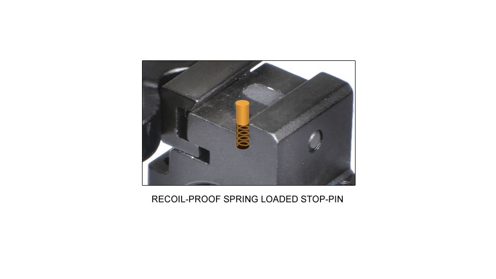 Leapers Max Strength Airgun/.22 QD 30mm Scope Rings w/Tensioned Stop Pin RQ2D3224