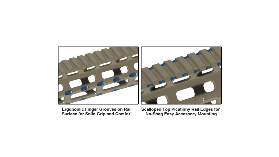 Leapers UTG PRO M-LOK AR15 Free Float Handguard, 15in, Flat Dark Earth Cerakote, MTU019SSMD