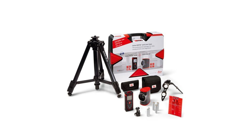 Leica Disto Lino L2 and D210 Pro Kit with TRI70, Black/Red 806656