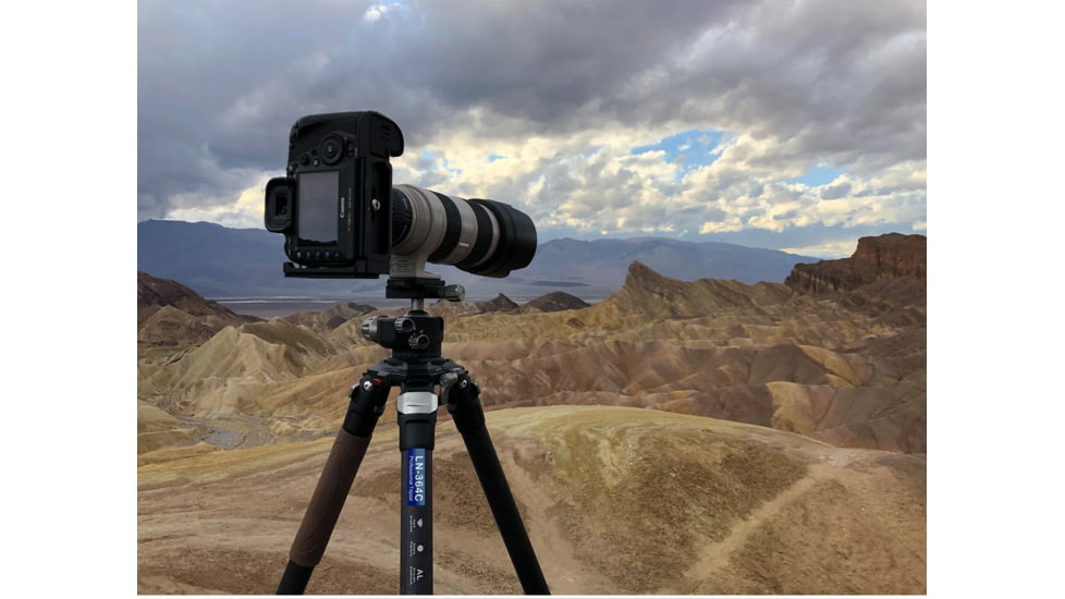 Leofoto LN-364C Heavy Duty Tripod w/ 75mm Video Bowl/Platform &amp; Bag, Black, LN-364C