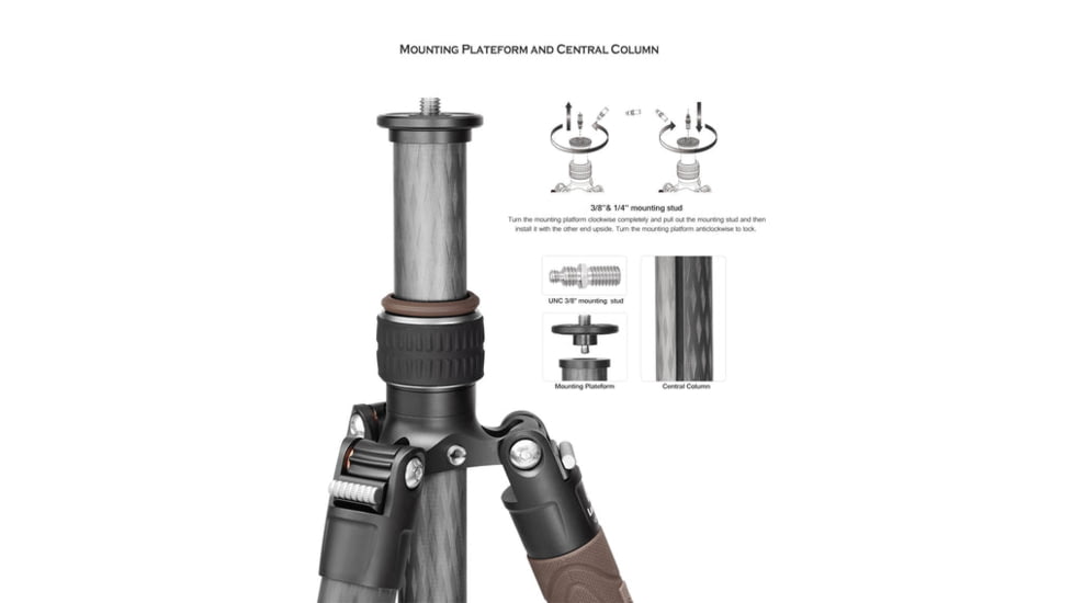 Leofoto LX-224CT/XB-32Q Reversible Travel Tripod w/ Ball Head Set, Black, LX-224CT+XB-32Q