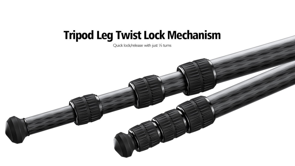 Leofoto SA-364CX/MA-40X Outdoors Tripod w/ Rapid Lock Ballhead, Black, SA-364CX+MA-40X
