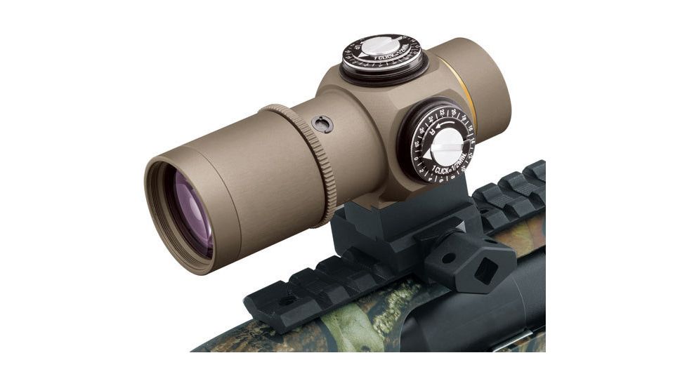 Leupold Prismatic NWFT Dark Earth Scope Mounted on the Rifle