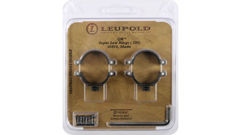 Leupold Quick Release Rifle Scope Rings, 1in, Super Low, Matte Black 60976
