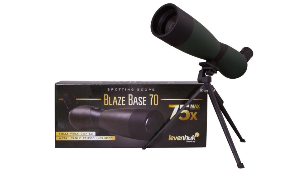 Levenhuk Blaze BASE 25-75x70 Angled Spotting Scope,Black 72098