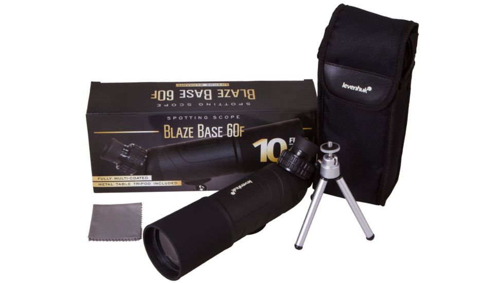 Levenhuk Blaze BASE 60F 10x60 Angled Spotting Scope,Black 72095