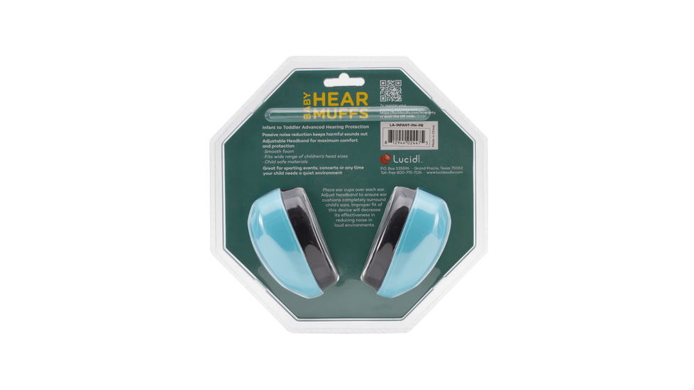 Lucid Audio HearMuffs Baby Hearing Protection, Blue, LA-INFANT-PM-PB