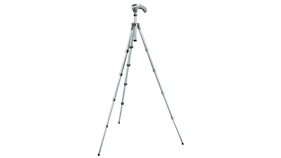 Manfrotto Compact 5 Section Camera Tripod w/ 3 Way Photo/Video Tripod Head MKC3-H02