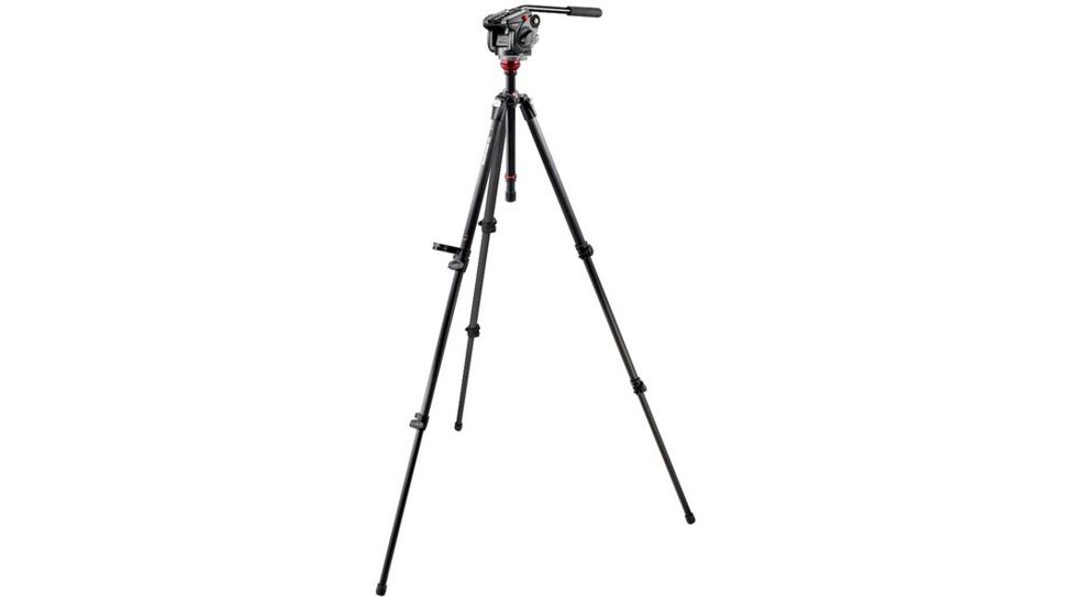 Manfrotto Bogen 501HDV Pro Video Head and 755CX3 Carbon Fiber Tripod and MBAG80P 501HDV-755CX3K