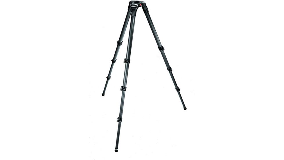 Manfrotto Bogen CF 3-Stage, 4 Sect Single Tube Video Tripod 75/100MM Bowl 536