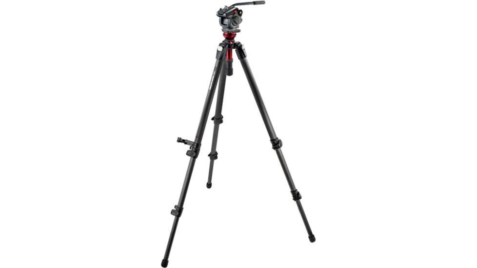 Manfrotto Bogen Manfrotto 501HDV Pro Video Head +745CXV3 Carbon Fiber Tripod+MBAG80P 501HDV-745CX3K
