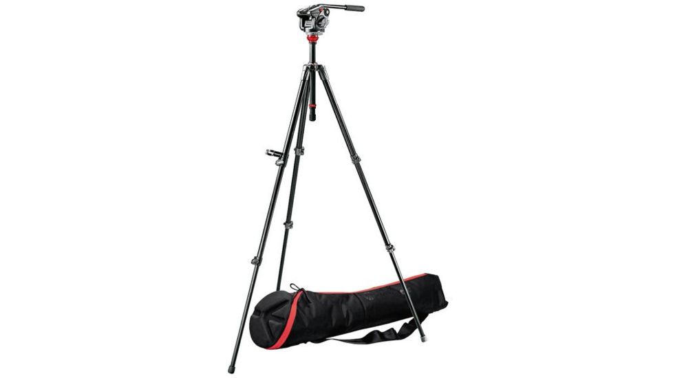 Manfrotto Bogen 501HDV Pro Video Head and 755XB Tripod and MBAG80P 501HDV-755XBK