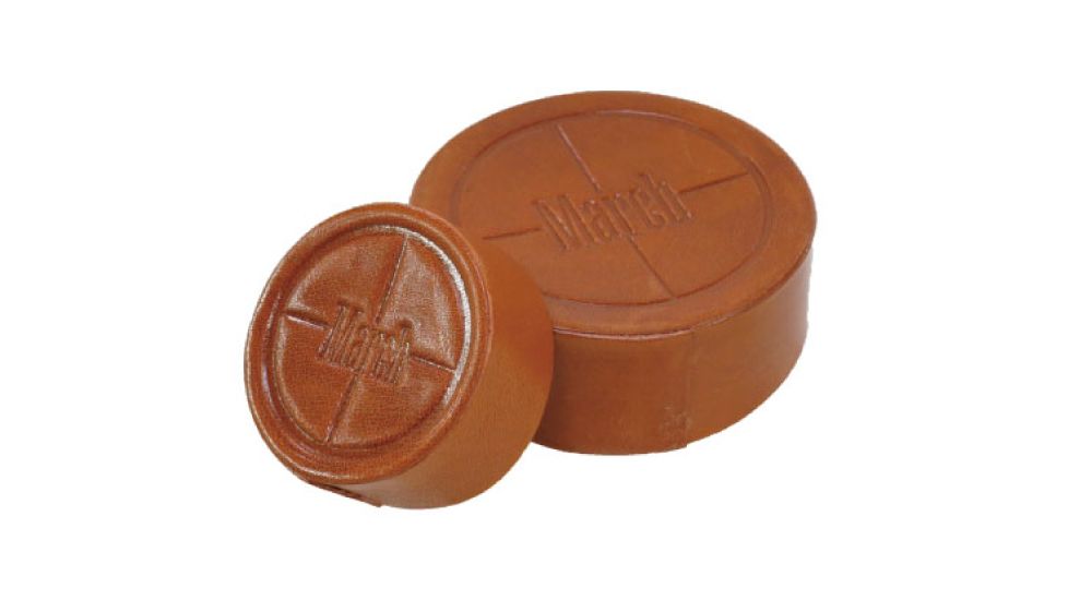 March Scopes Leather Caps For Rifle Scopes, 52mm Objective, Brown, LC-52