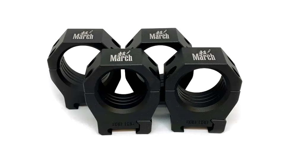 March Scopes Picatinny Rifle Scope Rings, 34mm Diameter / Height 26mm, Black, PC34H26