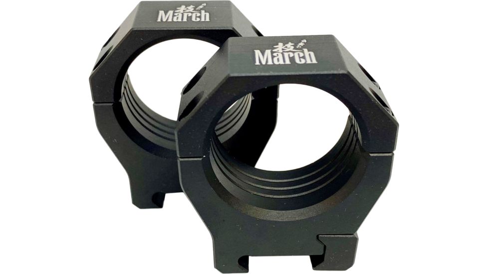 March Scopes Dovetail Rifle Scope Rings, 34mm Ring, 34mm Height, Black, NSN None, DT34H34