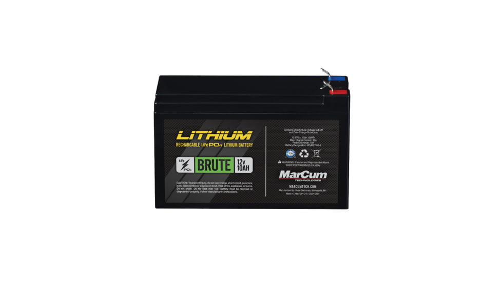 Marcum Brute Battery 12V 10AH LiFePO4 Battery Only, LP41210