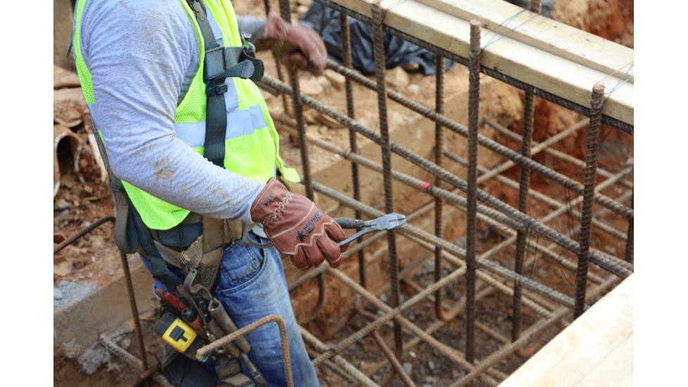 MCR Safety Mustang Leather Drivers Utility Work Gloves, Grain Goatskin Double Palm, Unlined, Sewn with DuPont Kevlar Sewn, Wing Thumb, Brown, XX - Large, MU3624XXL