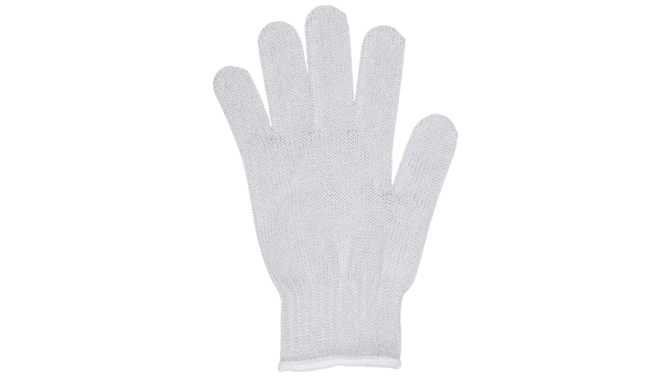 MCR Safety Steelcore 2 7 Gauge Regular Weight Cut Resistant Work Gloves, Polyester Wrapped Stainless Steel, White, X - Small, 9350XS