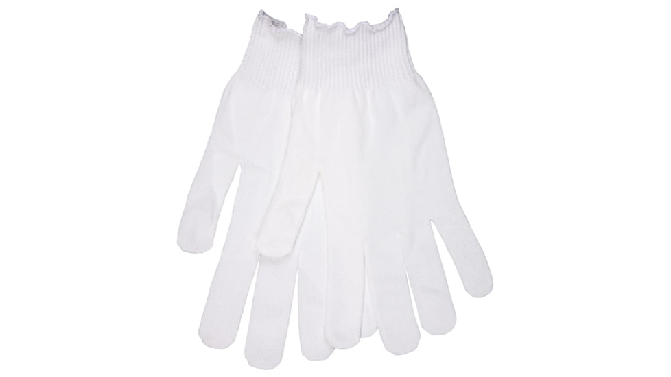 MCR Safety String Knit Work Gloves, 13 Gauge Regular Weight, Polyester, Hemmed Cuff, White, X - Small, 9627XSM