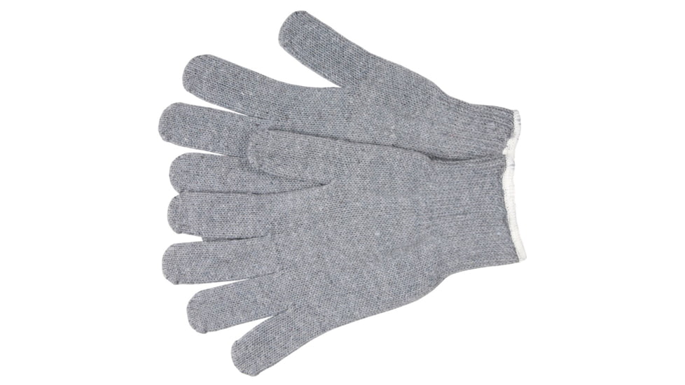 MCR Safety String Knit Work Gloves, 7 Gauge Heavy Weight, Cotton/Polyester, Hemmed Cuff, Gray, Small, 9507SMH