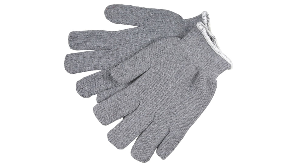 MCR Safety Terrycloth Work Gloves, 14oz Light Weight Loop-in Fabric, Seamless and Reversible, Comfortable Knit Wrist, Gray, Large, 9425KM