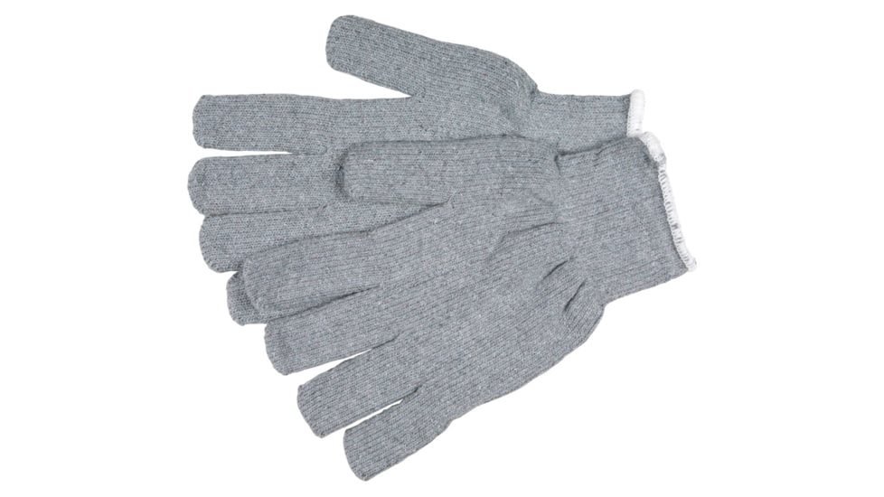 MCR Safety Terrycloth Work Gloves, 16oz Regular Weight Loop-in Fabric, Seamless and Reversible, Comfortable Knit Wrist, Gray, Large, 9413KM