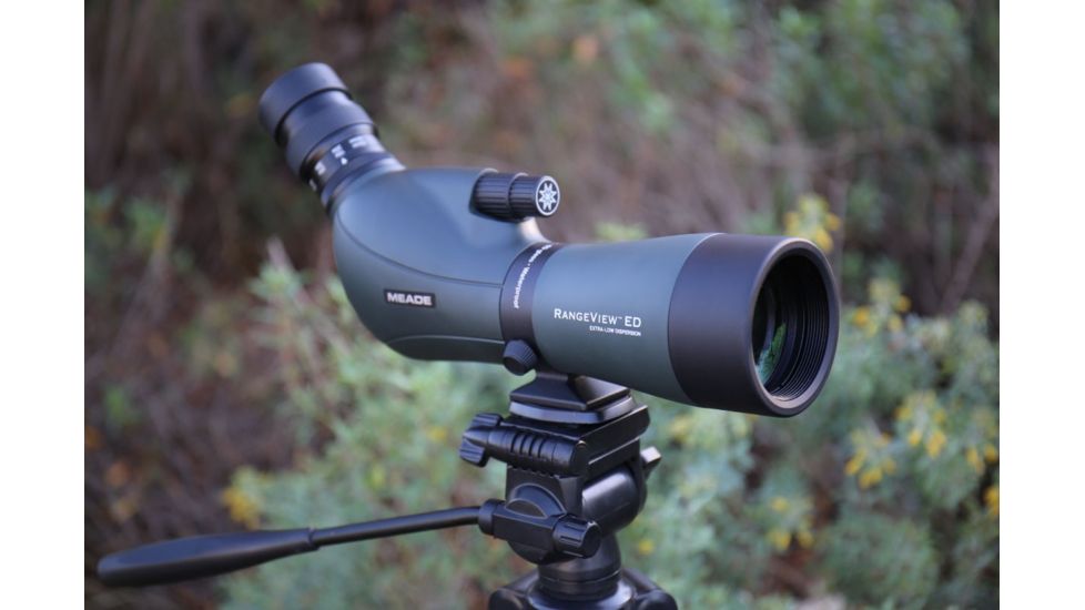 Meade RangeView Spotting Scope, 20-60x80mm, BK-7 Porro Prism, ED Glass, Green/Black, 146001